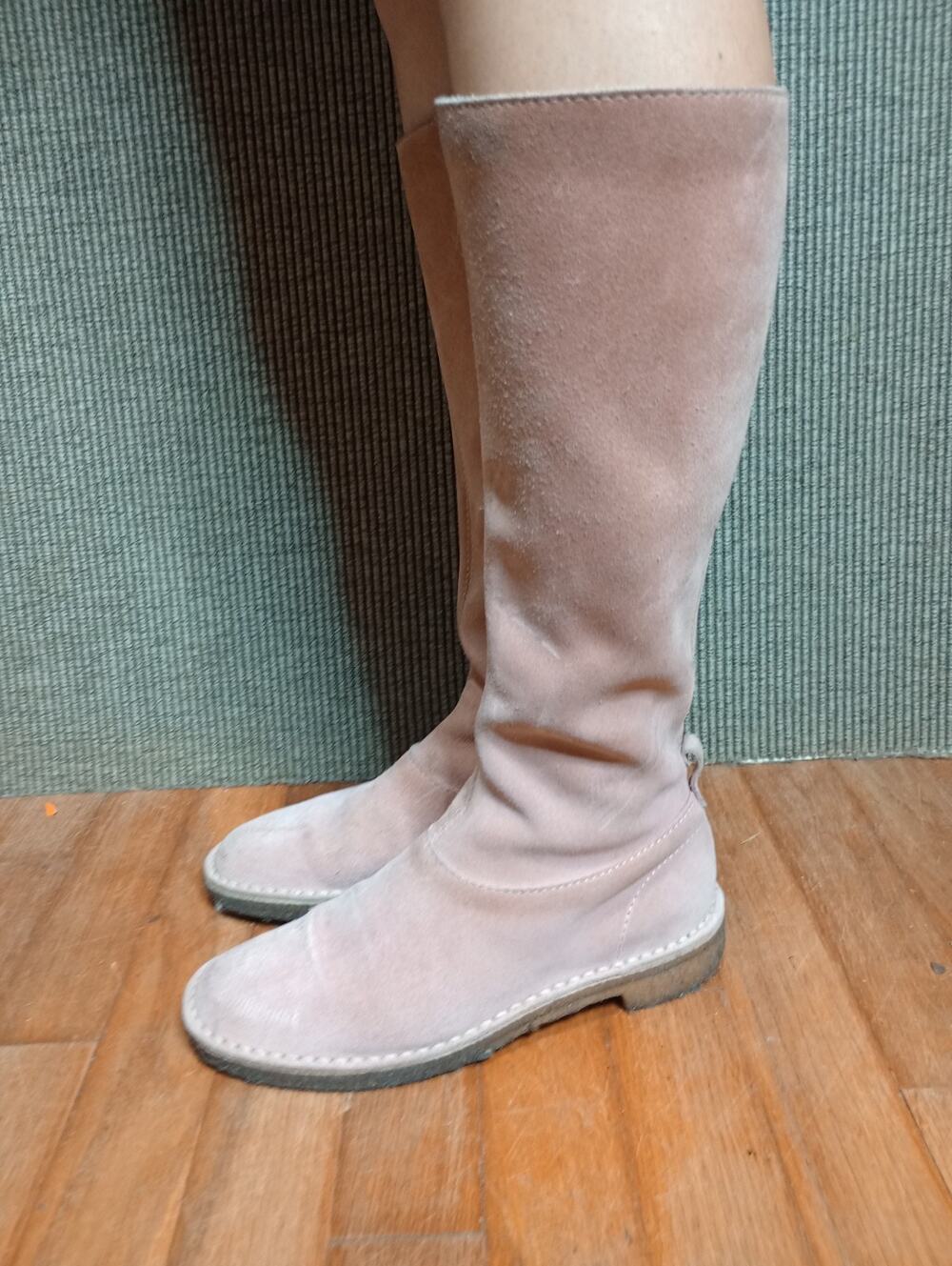Kate Spade Pink Suede Zip Up Boots Size 6 M
